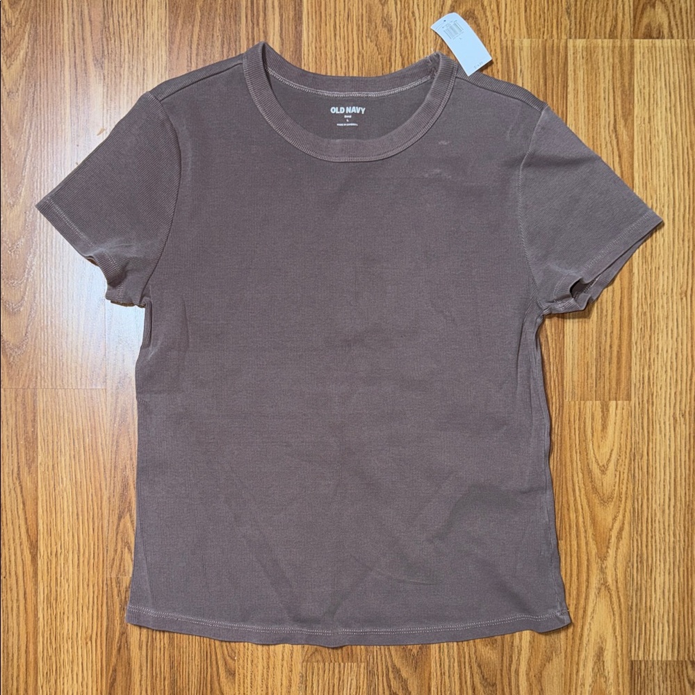 Old Navy Women's Short Sleeve Tee - Dark Brown, Size Large